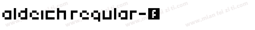 aldeich regular字体转换